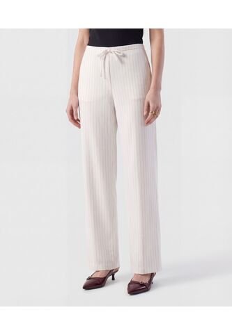 Pantalón Wide Leg Con Cordón   Para Mujer Blanco Patprimo Patprimo