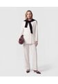 Pantalón Wide Leg Con Cordón   Para Mujer Blanco Patprimo de Patprimo