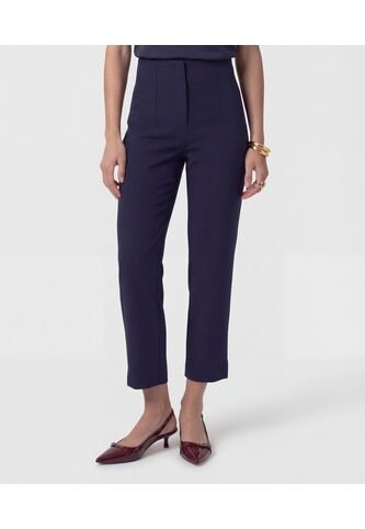 Pantalón Clasico De Tiro Alto   Para Mujer Azul Patprimo Patprimo