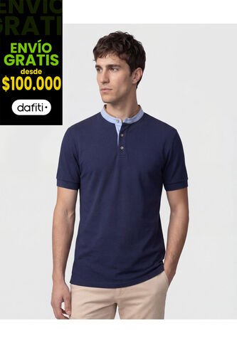 Polo Con Cuello Neru Y Pechera Hombre  Para Hombre Negro Patprimo Patprimo