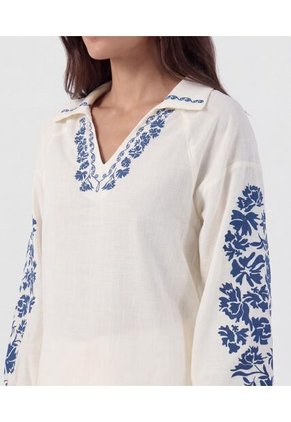 Blusa  Para Mujer Manga Larga Color Blanco Marca Patprimo #30128493