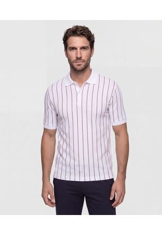 Polo  Manga Corta Con Cuello De Rib  Para Hombre Blanco Patprimo Patprimo