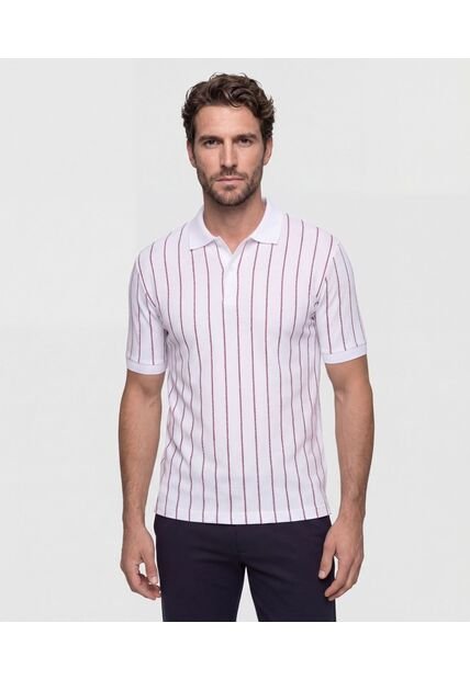 Polo  Manga Corta Con Cuello De Rib  Para Hombre Blanco Patprimo