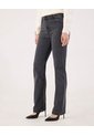 Jean Straight Con Detalle   Para Mujer Gris Patprimo de Patprimo