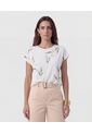 Blusa De Manga Casquillo   Para Mujer Blanco Patprimo de Patprimo