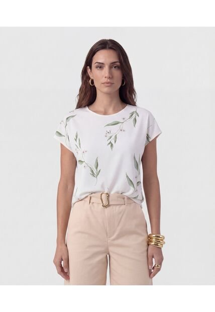 Blusa De Manga Casquillo   Para Mujer Blanco Patprimo