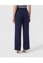 Pantalón Unicolor Con Pinzas   Para Mujer Azul Patprimo de Patprimo