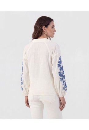 Blusa  Para Mujer Manga Larga Color Blanco Marca Patprimo #30128493