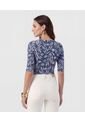 Camiseta Manga Media Y Cuello Redondo   Para Mujer Azul Patprimo de Patprimo