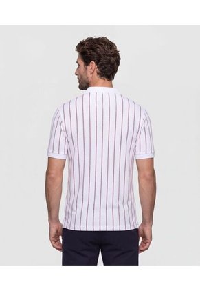 Polo Manga Corta Con Cuello De Rib Para Hombre Blanco Patprimo