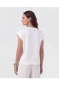 Camiseta Manga Corta Con Doblez   Para Mujer Blanco Patprimo de Patprimo
