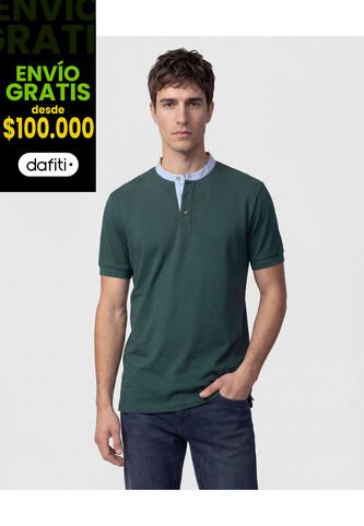 Polo Con Cuello Neru Y Pechera Hombre  Para Hombre Negro Patprimo Patprimo
