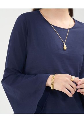 Blusa Para Mujer Manga Larga Color Azul Oscuro Marca Patprimo #30123462