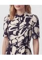 Vestido Midi Camisero Con Cinturón   Para Mujer Negro Patprimo de Patprimo