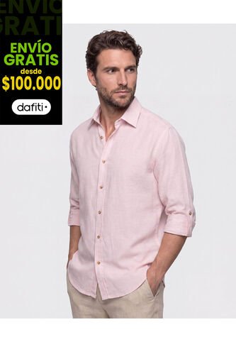 Camisa Unicolor Manga Larga Para Hombre  Para Hombre Negro Patprimo Patprimo