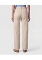 Jeans Rectos Con Piedras Laterales   Para Mujer Beige Patprimo de Patprimo