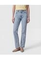 Jeans Rectos Clásicos Tiro Alto   Para Mujer Azul Patprimo de Patprimo