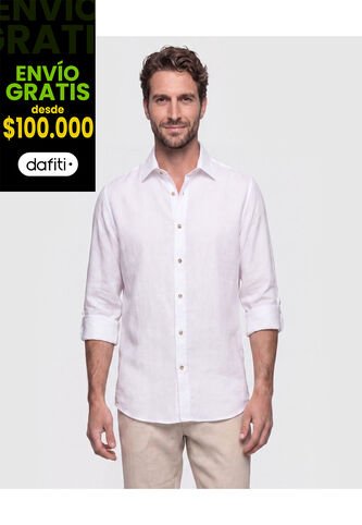 Camisa Unicolor Manga Larga Para Hombre  Para Hombre Negro Patprimo Patprimo