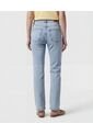 Jeans Rectos Clásicos Tiro Alto   Para Mujer Azul Patprimo de Patprimo