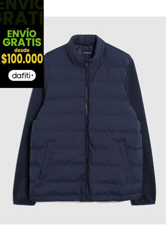 Chaqueta Acolchada Unicolor Para Hombre  Para Hombre Azul Patprimo Patprimo