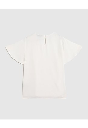 Blusa Con Botones En Hombro  Curvy  Para Mujer Blanco Patprimo