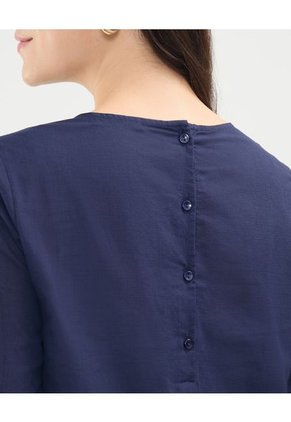 Blusa Para Mujer Manga Larga Color Azul Oscuro Marca Patprimo #30123462