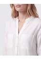 Blusa Manga Larga Con Escote En V Para Mujer  Para Mujer Blanco Patprimo de Patprimo