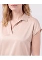 Blusa Unicolor De Manga Corta Mujer  Para Mujer Rosa Patprimo de Patprimo