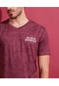 Camiseta Para Hombre Manga Corta Color Vino Marca Patprimo #44090780 de Patprimo