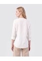Blusa Manga Larga Con Escote En V Para Mujer  Para Mujer Blanco Patprimo de Patprimo