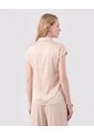 Blusa Unicolor De Manga Corta Mujer  Para Mujer Rosa Patprimo de Patprimo
