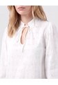 Blusa Unicolor Con Nudo Frontal Para Mujer  Para Mujer Blanco Patprimo de Patprimo