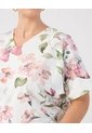 Camiseta Con Cuello En V  Curvy  Para Mujer Blanco Patprimo de Patprimo