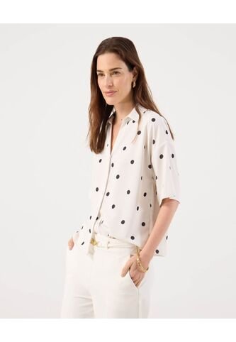 Camisa Para Mujer Manga Corta Color Blanco Marca Patprimo #30010739 Patprimo