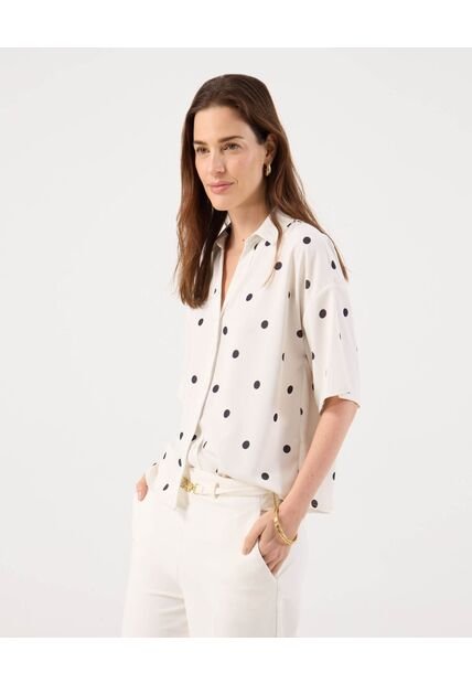 Camisa Para Mujer Manga Corta Color Blanco Marca Patprimo #30010739