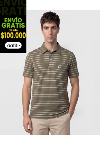 Polo Con Bolsillo Frontal   Para Hombre Verde Patprimo Patprimo