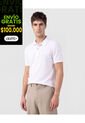 Polo Unicolor Texturizada   Para Hombre Blanco Patprimo de Patprimo