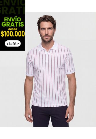Polo  Manga Corta Con Cuello De Rib  Para Hombre Blanco Patprimo Patprimo