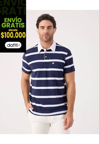 Polo A Rayas   Para Hombre Azul Patprimo Patprimo