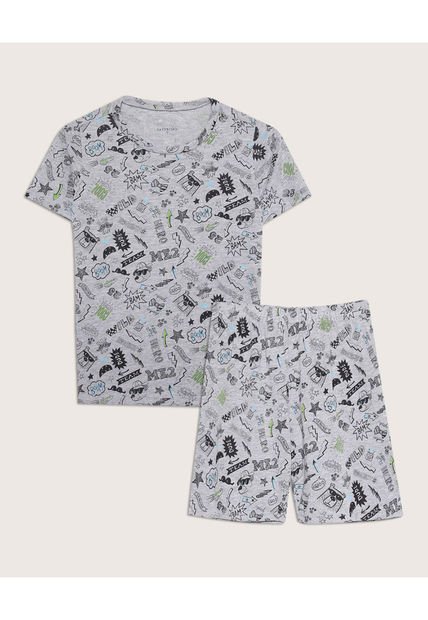 Pijama Para Niño M/C P/C Color Gris  Marca Patprimo #66040048