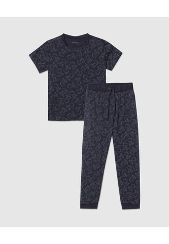 Pijama Para Niño M/C P/L Color Azul  Marca Patprimo #66040067 Patprimo