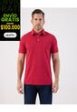 Polo De Rayas Con Bolsillo   Para Hombre Rojo Patprimo de Patprimo