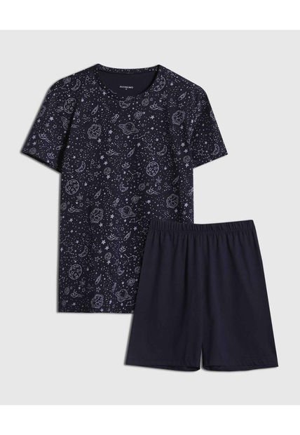 Pijama Para Niño M/C P/C Color Azul  Marca Patprimo #63040047