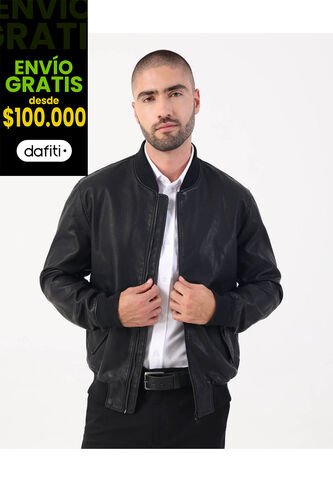 Chaqueta  Para Hombre Bomber Color Negro Marca Patprimo #44080350 Patprimo
