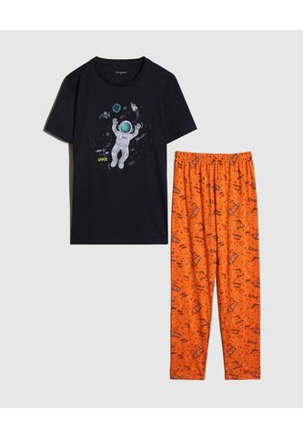 Pijama Para Niño M/C P/L Color Azul Oscuro Marca Patprimo #63040048 Patprimo