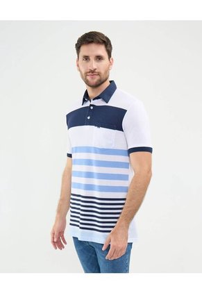 Polo Para Hombre Cuello Maquina Con Bolsillo Color Blanco Marca Patprimo #44112645