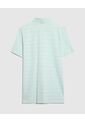 Polo Cuello Duro Con Franjas  Para Hombre Verde Patprimo de Patprimo