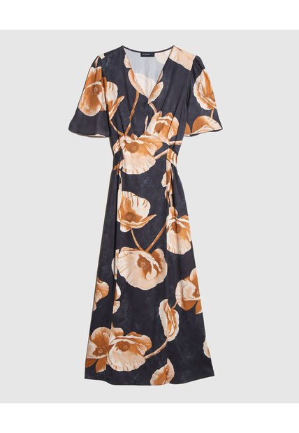 Vestido Para Mujer Manga Corta Color Azul Oscuro Marca Patprimo #30171019