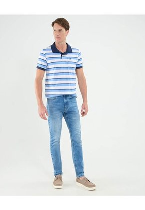 Polo Para Hombre Cuello Tejido Con Bolsillo Color Azul Marca Patprimo #44110817