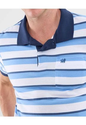 Polo Para Hombre Cuello Tejido Con Bolsillo Color Azul Marca Patprimo #44110817